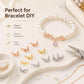 Bracelet DIY set with pearl strand and rose gold double-loop end caps, plus small beads