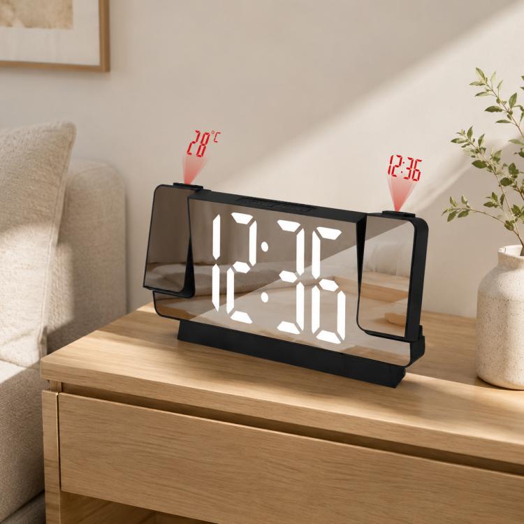 DS-3822LP Multifunctional LED Screen Dual Projection Mirror Display Electronic Digital Clock