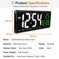 DS-3809L LED Multifunctional HD Digital Display Large Screen Electronic Clock with Remote Control