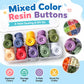 Mixed Color Round Resin Four-hole Buttons DIY Craft Kit