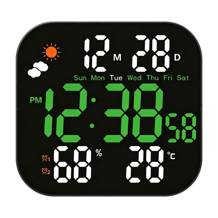 DS-3828L Multifunctional LED Digital Weather Display Electronic Clock