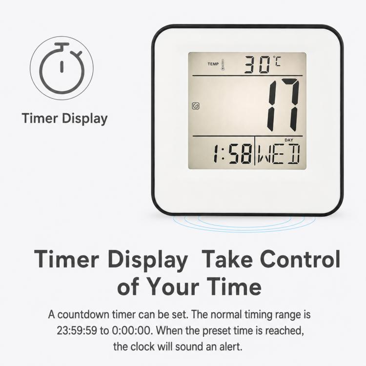 DS-3632 Multifunctional Desktop Voice Control Small Square Alarm Clock