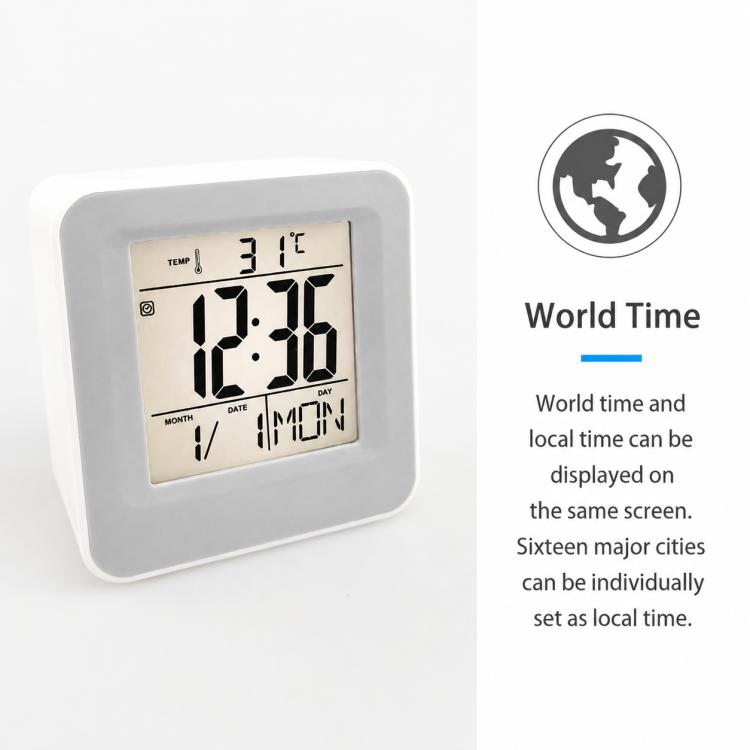 DS-3632 Multifunctional Desktop Voice Control Small Square Alarm Clock