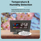 DS-8082TS LCD Multifunctional Voice-Controlled Backlit Weather Display Electronic Clock