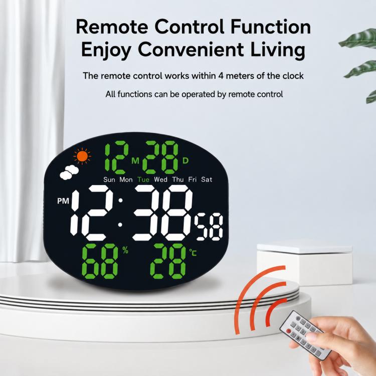 DS-3816L Multifunctional LED Digital Large Screen Weather Display Electronic Clock with Remote Control
