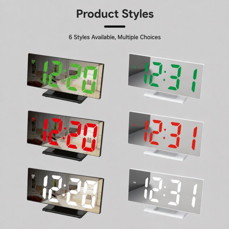 DS-3618L LED Mirror Large Screen Display Digital Electronic Clock