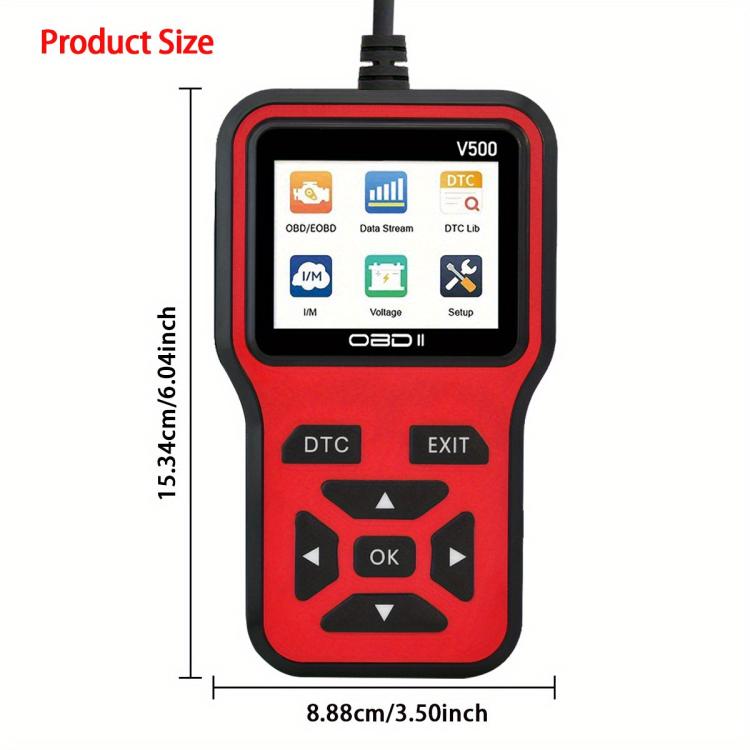 V500 Car OBDII Diagnostic Scanner, Engine Fault Code Reader