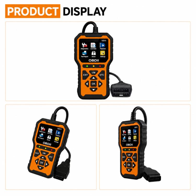V511 Car OBD2 Diagnostic Scanner, Engine Fault Code Reading and Clearing Tool