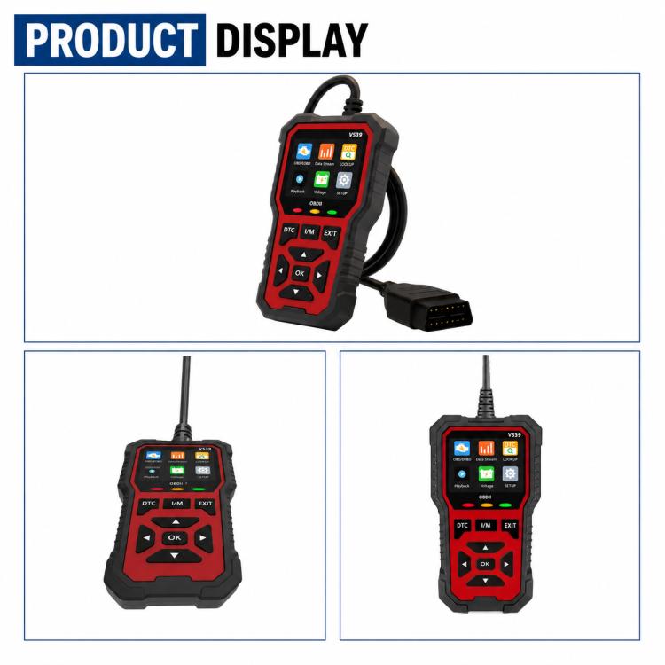 V539 Car Code Reader OBD2 Fault Detector Multifunctional Fault Code Clearing Scanner