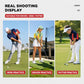 Golf arm alignment trainer in use for iron, driver, and putter practice
