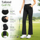 Women’s PGM black golf pants with high waist and front pockets.