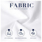 White stretch golf shirt fabric close-up with breathable, elastic texture