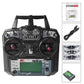 FlySky FS-I6X transmitter front panel with LCD display and two antenna arms
