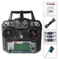 FlySky FS-I6X transmitter with LCD screen, two joysticks, and antenna arms