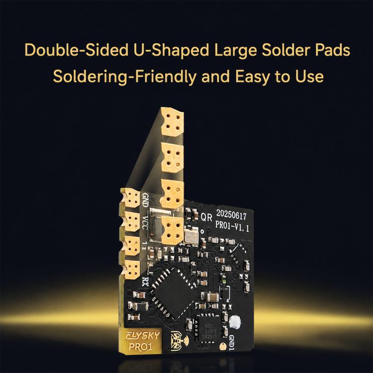 Dual ceramic antenna ELRS receiver PCB with stacked gold solder pads