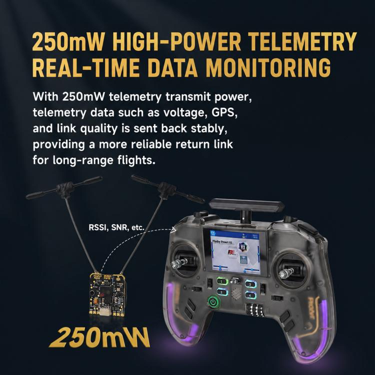 ELRS dual-core receiver PCB with two antennas for telemetry-capable links
