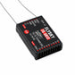 FlySky FS-SR12 RC receiver angled view with bind label and output pin row