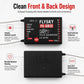 FlySky FS-SR12 receiver back side with antenna connectors and CE marking