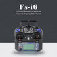 FlySky RC transmitter controller with top antenna, dual thumb sticks, and LCD screen