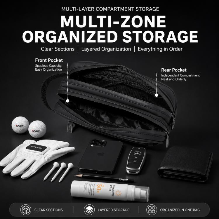 PGM SOB025 Double-Layer Large-Capacity Water-Repellent Golf Handbag