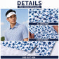 Blue-and-white all-over floral print polo with side-slit hem detail