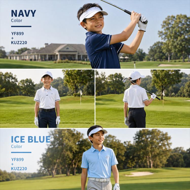 PGM YF881 Boy Short Sleeve Breathable Golf Shirt, S, M, L, XL