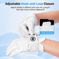White kids golf glove with adjustable hook-and-loop wrist closure