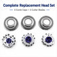 Electric shaver cutter blades and comb caps set, 3 heads