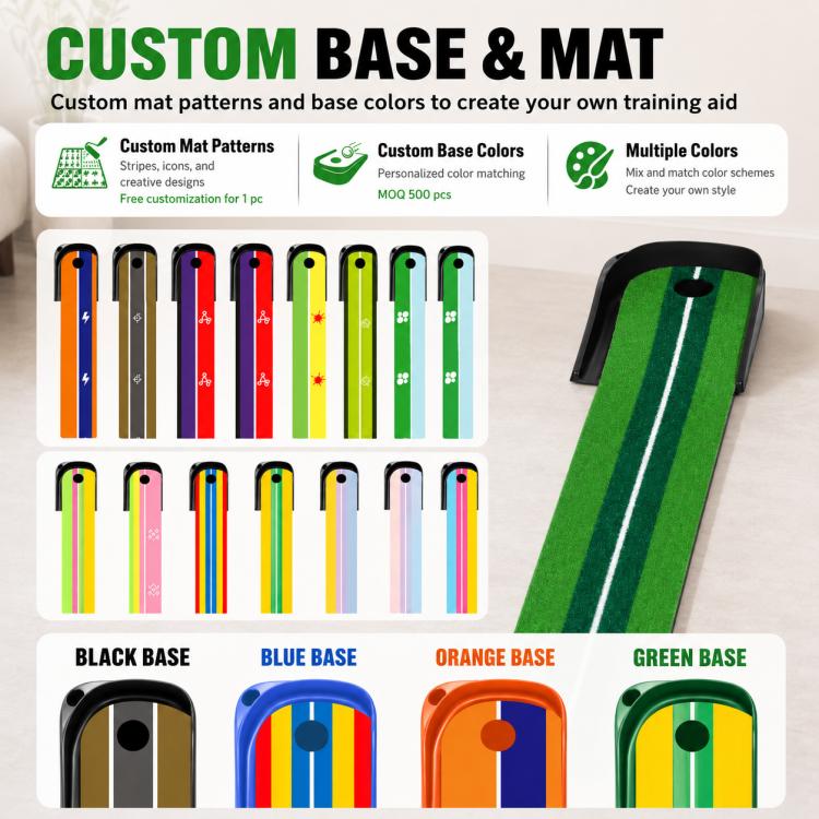 PGM TL042 Portable Indoor Golf Putting Practice Mat, Only Trainer, Trainer Set