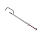 Metal brake disc thickness gauge with red measurement bar and U-shaped hook