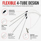 Flexible four-tube design kit with independent routing hoses and multi-tube layout