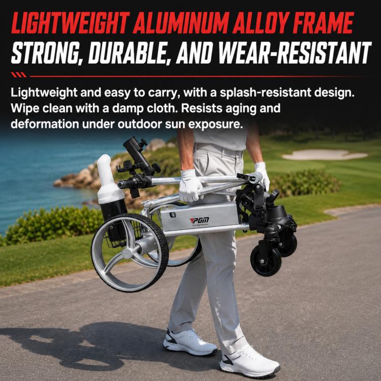 PGM QC010 Dual-Mode Foldable Electric Golf Push Cart