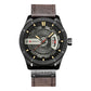 CURREN M8301 Men Classic Leather Watch with Analog and Date Display