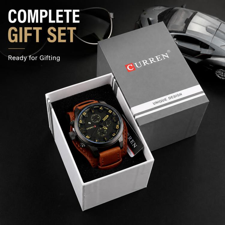 CURREN Original Rectangular Large Watch Gift Box