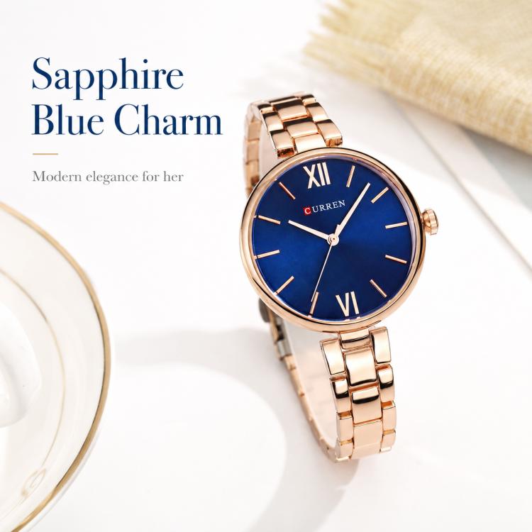 CURREN M9017 Women Stylish Quartz Watch with Alloy Strap