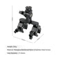 Black pole clamp mount with dual crab clamps and flat bar mounting bracket