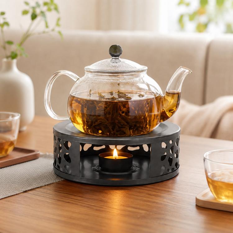 LsCook Stainless Steel Tea Warmer Candle-Heated Base
