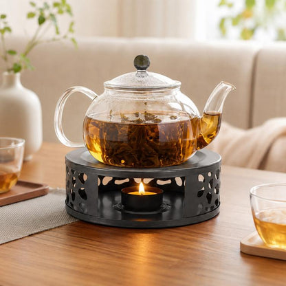 LsCook Stainless Steel Tea Warmer Candle-Heated Base