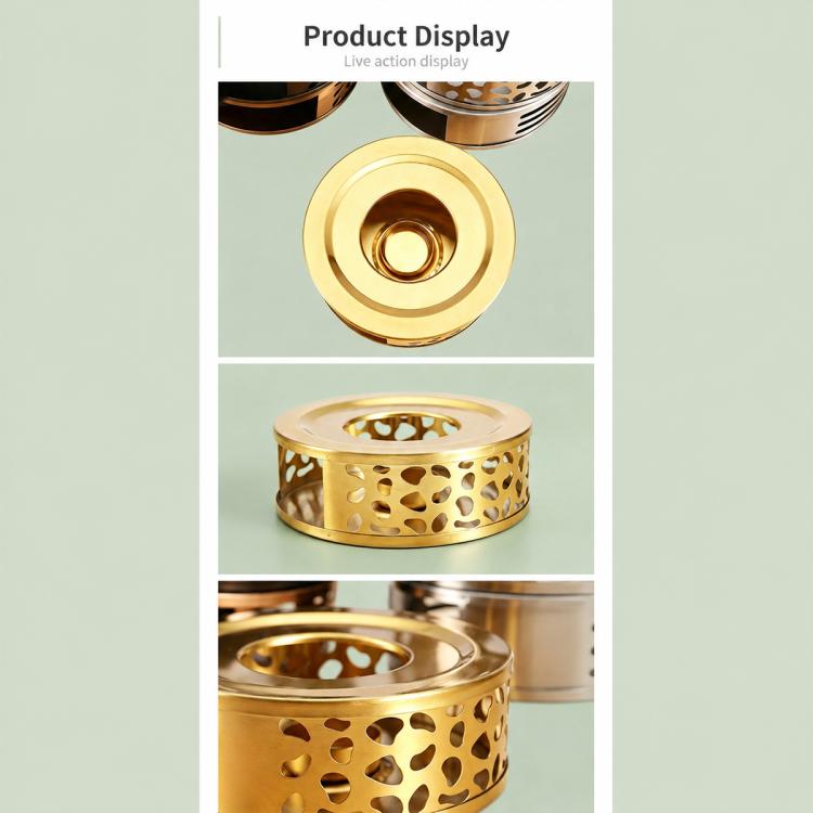LsCook Stainless Steel Tea Warmer Candle-Heated Base