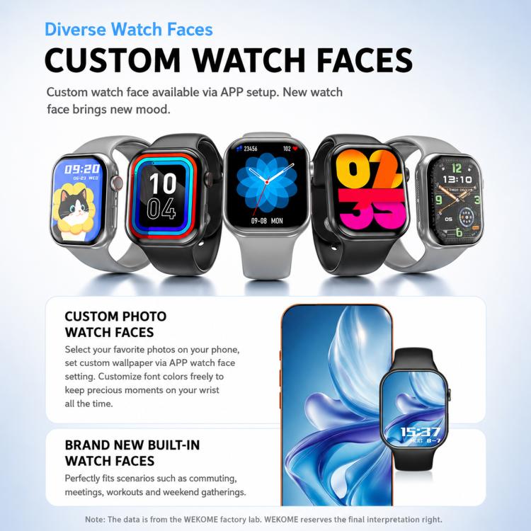 WK WH-09 Wind Chaser Smart Watch, 2.01 inch, BT Call, Pedometer, Sedentary Reminder