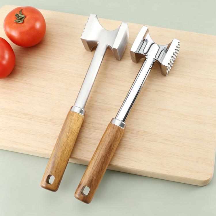 LsCook Kitchen Steak Hammer Double-sided Meat Tenderizing Mallet, Mirror-Finish, Matte-Finish
