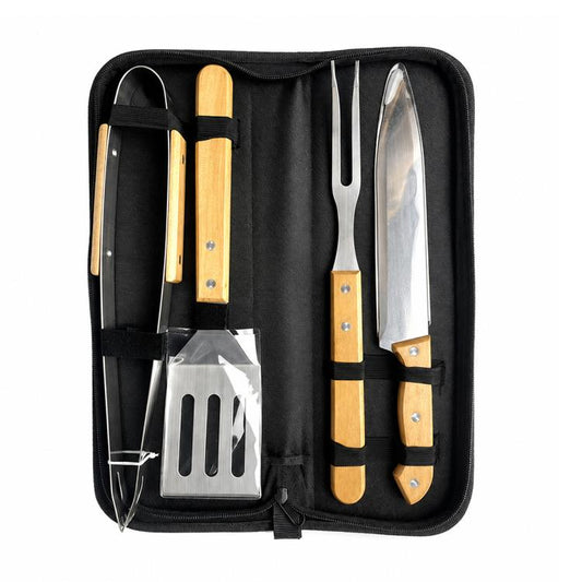 LsCook Portable Stainless Steel BBQ Tools with Carrying Bag, 2 PCS/Set, 3 PCS/Set, 4 PCS/Set