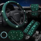 7 in 1 Set Car Diamond Studded Steering Wheel Cover, Diameter: 38cm