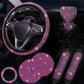 7 in 1 Set Car Diamond Studded Steering Wheel Cover, Diameter: 38cm