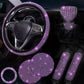 7 in 1 Set Car Diamond Studded Steering Wheel Cover, Diameter: 38cm