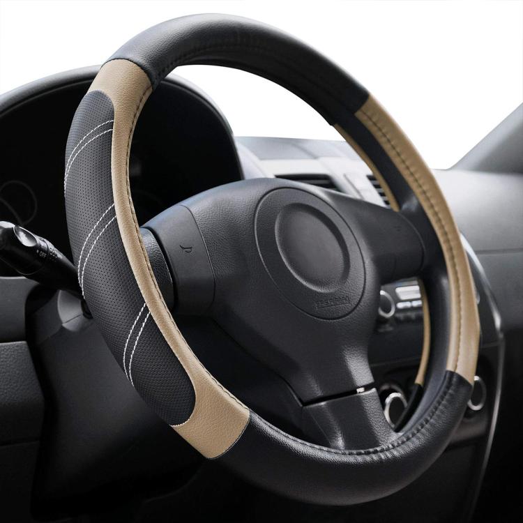 Car Faux Leather Steering Wheel Cover, Diameter: 38cm
