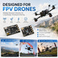 Receiver PCB shown with FPV drone for long-range and racing use