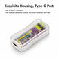 Transparent dongle module with Type-C port and protective clear housing