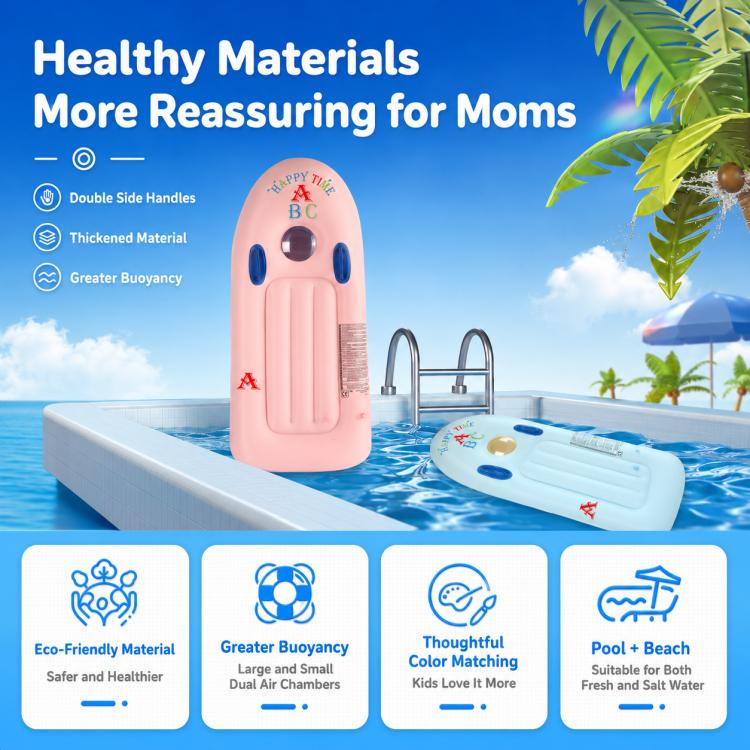 Outdoor Kids Dual Handles PVC Inflatable Surfboard