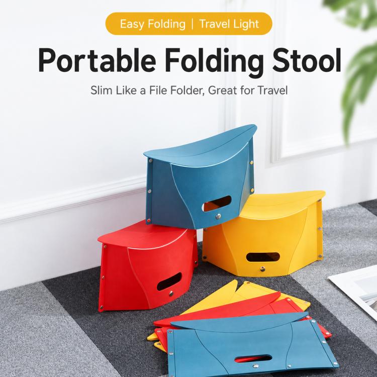 Portable Foldable PP Card Stool with Storage Basket